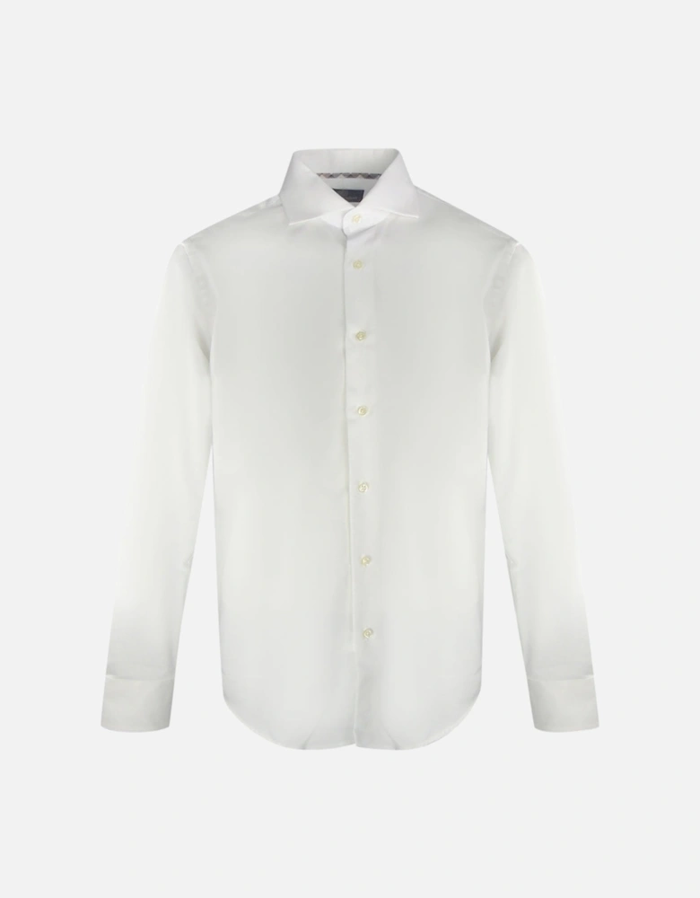 Branded Long Sleeve White Shirt