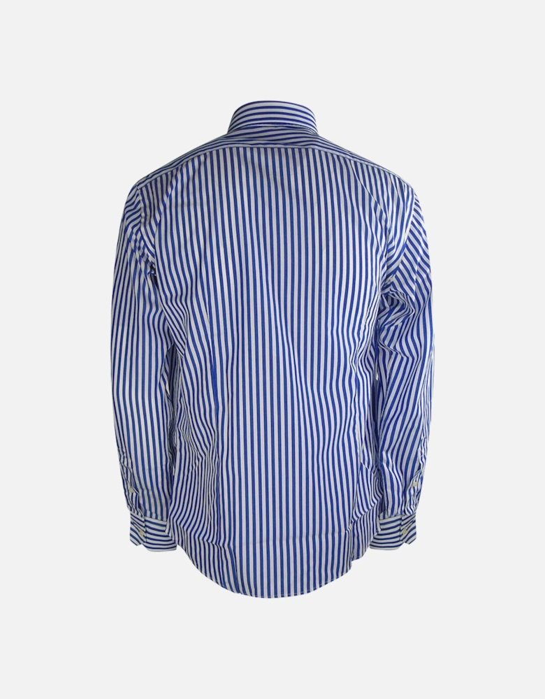 Striped Long Sleeve Blue Shirt