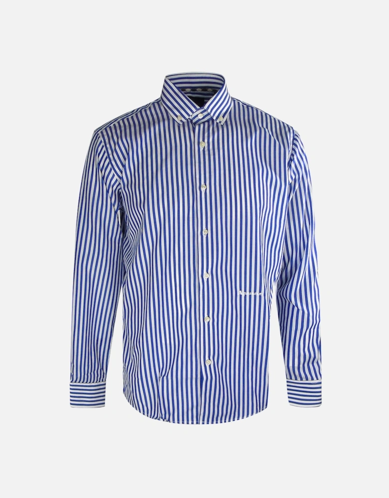 Striped Long Sleeve Blue Shirt