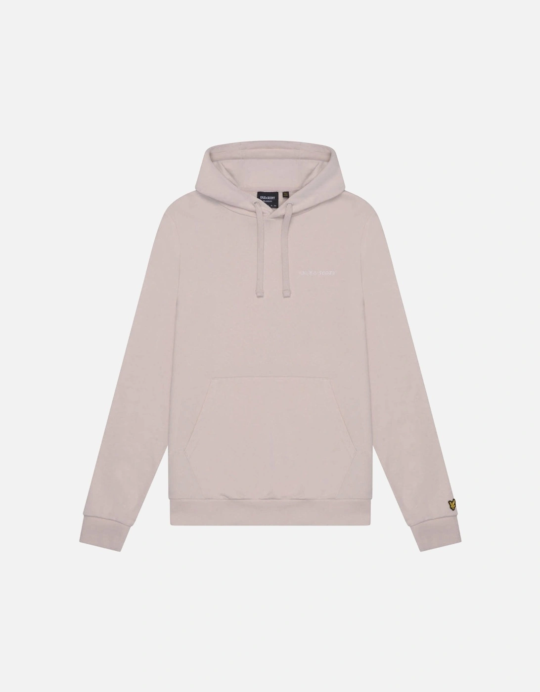 Lyle Scott Loopback Embroidered Logo Cream Pull Over Hoodie, 2 of 1