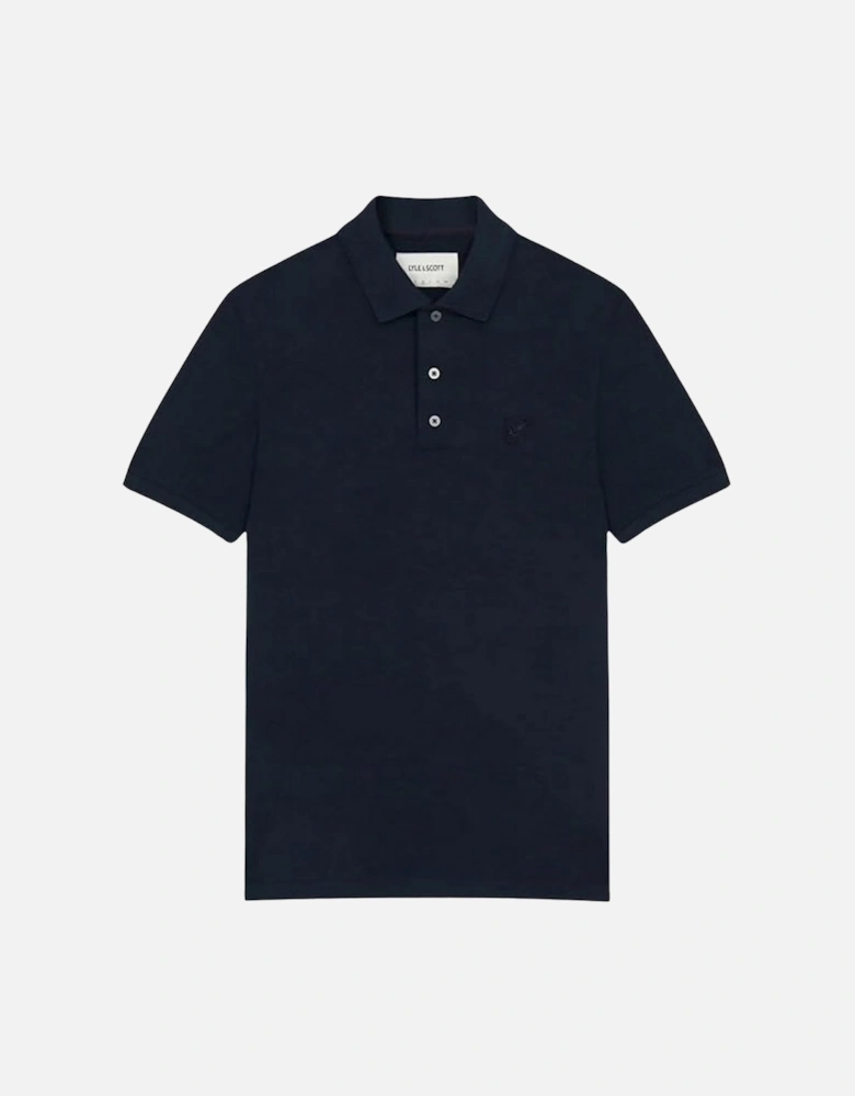 Lyle Scott Tonal Eagle Navy Blue Polo Shirt