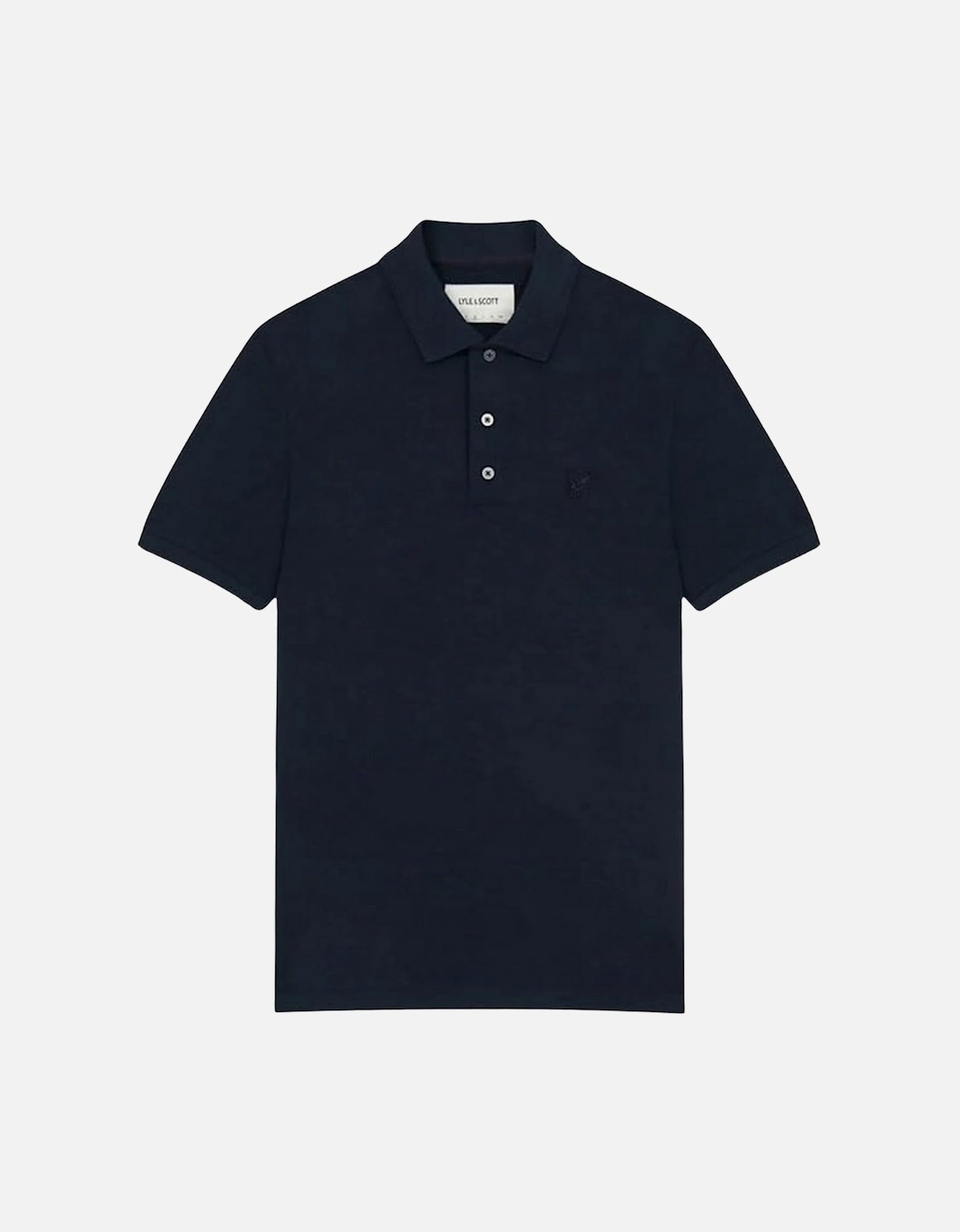 Lyle Scott Tonal Eagle Navy Blue Polo Shirt, 2 of 1