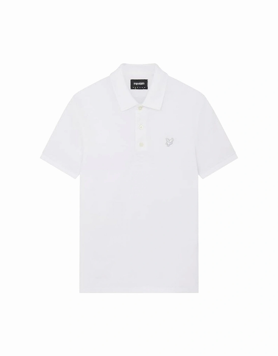 Lyle Scott Tonal Eagle White Polo Shirt, 2 of 1