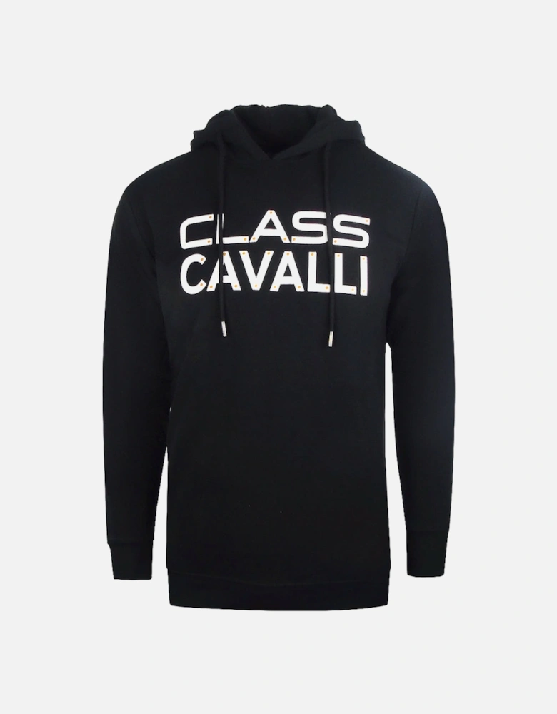 Cavalli Class Reverse Logo Black Hoodie