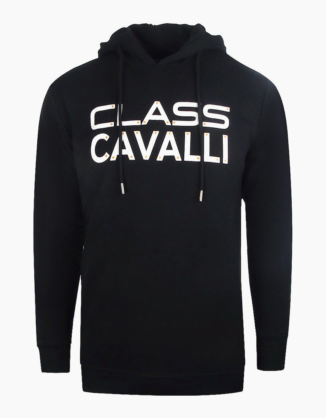 Roberto Cavalli Men's Black Cavalli Class Reverse Logo Hoodie - Size: 44