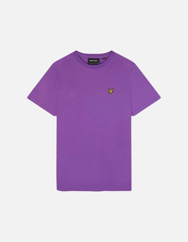 Lyle Scott Brand Chest Logo Card Purple T Shirt