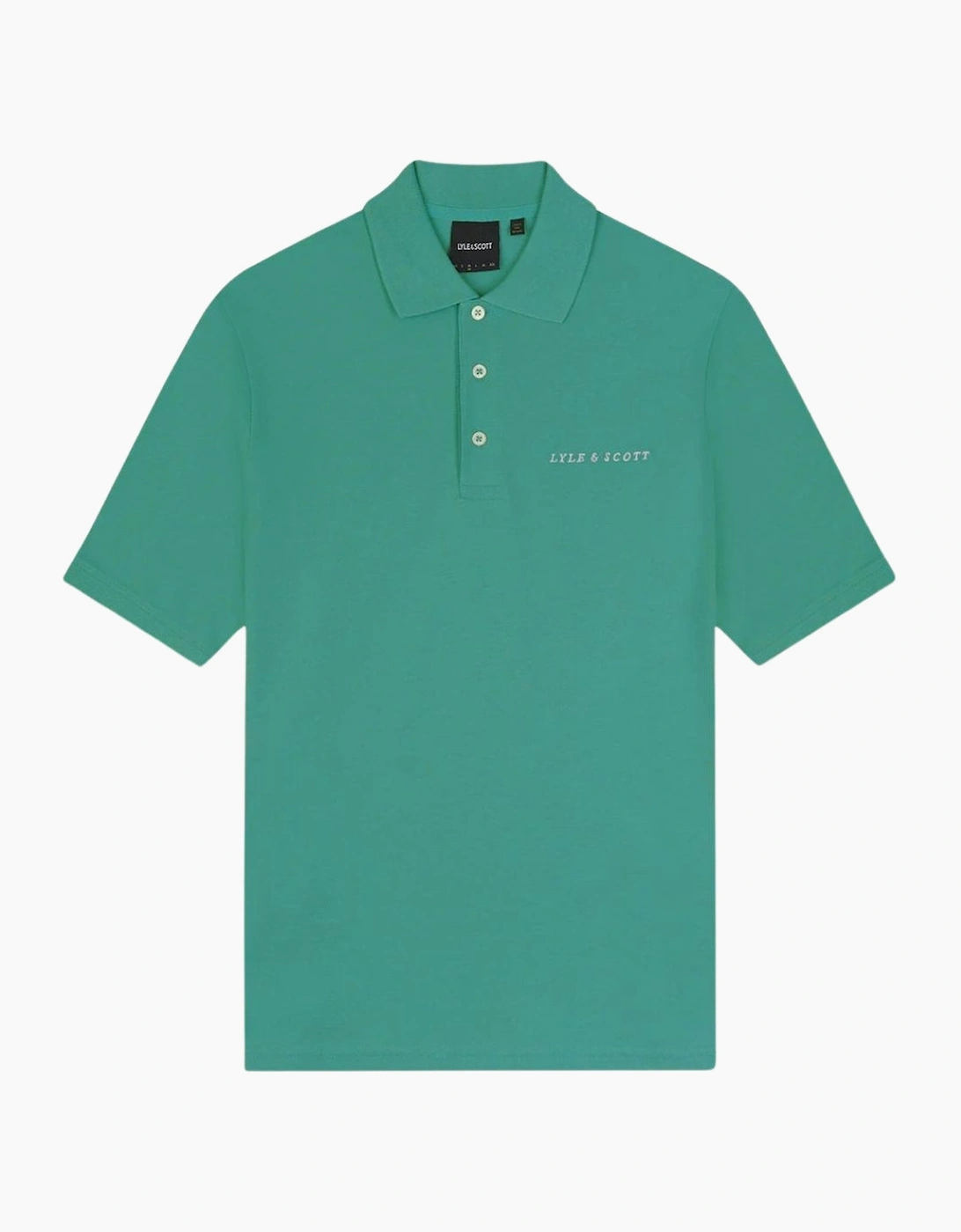 Lyle And Scott Men's Green Lyle & Scott Plain Embroidered Logo Wilton Polo Shirt  38 M