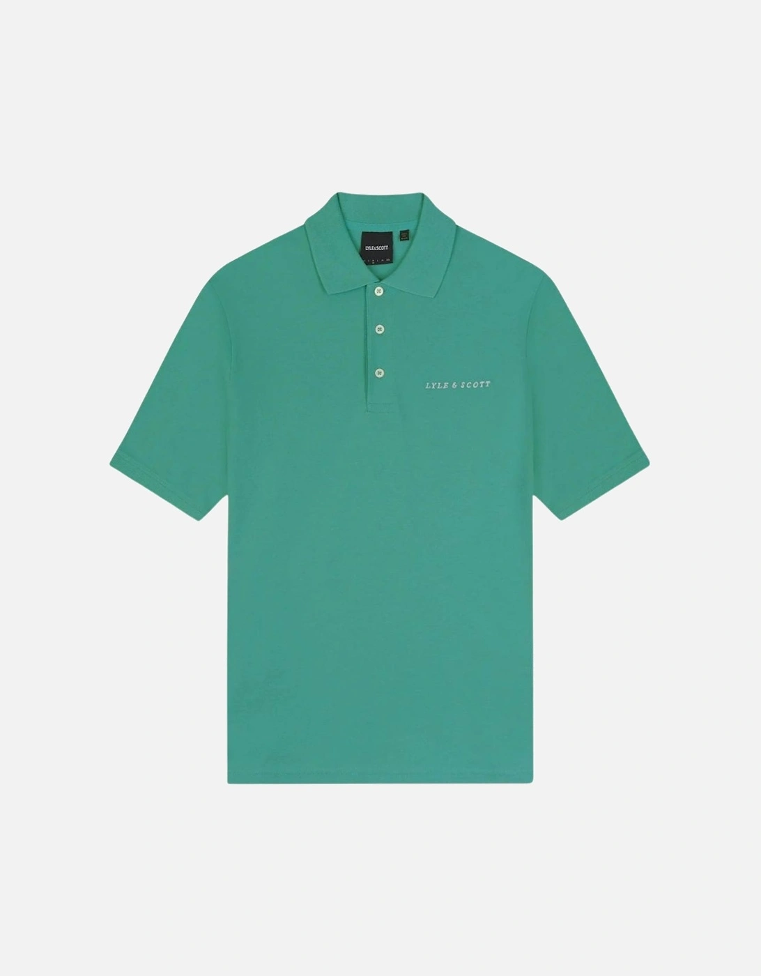 Lyle Scott Plain Embroidered Logo Wilton Green Polo Shirt, 2 of 1