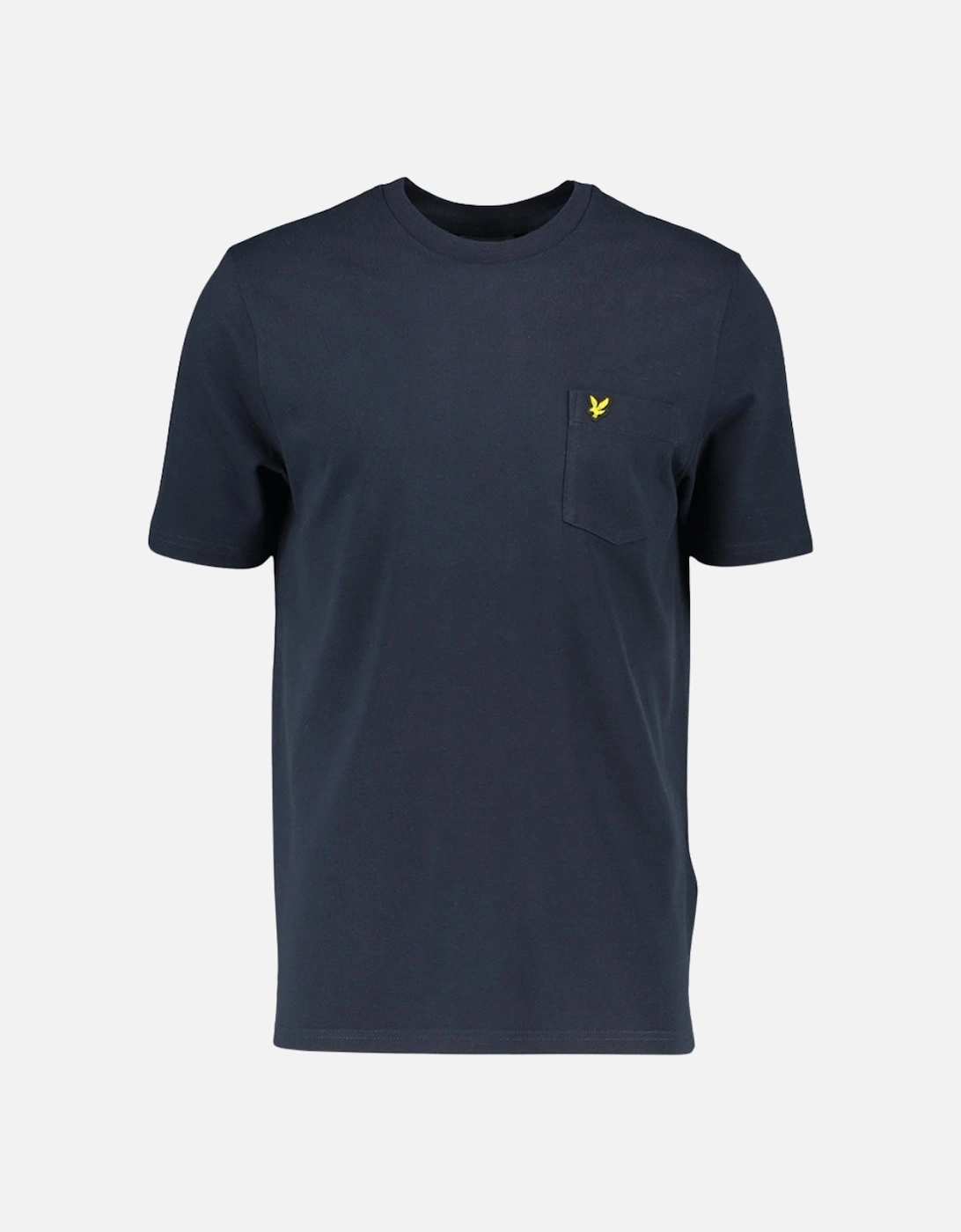 Lyle Scott Plain Pique Pocket Navy Blue T Shirt, 2 of 1