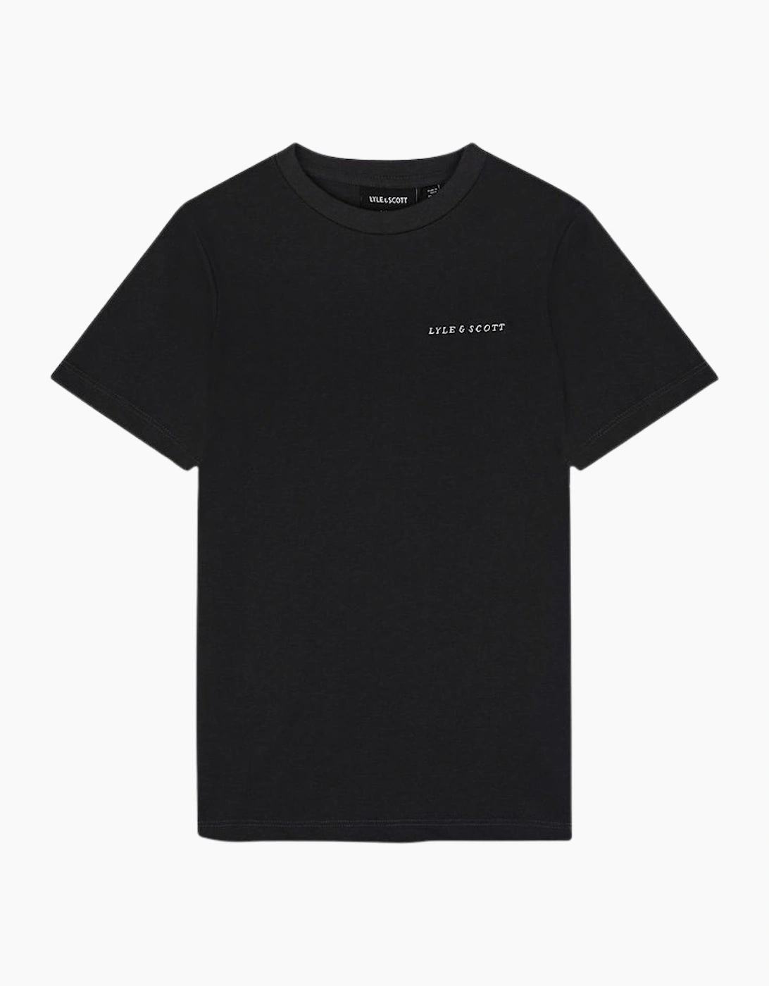 Lyle And Scott Men's Black Lyle & Scott Embroidered Logo Saddle T Shirt  38 M