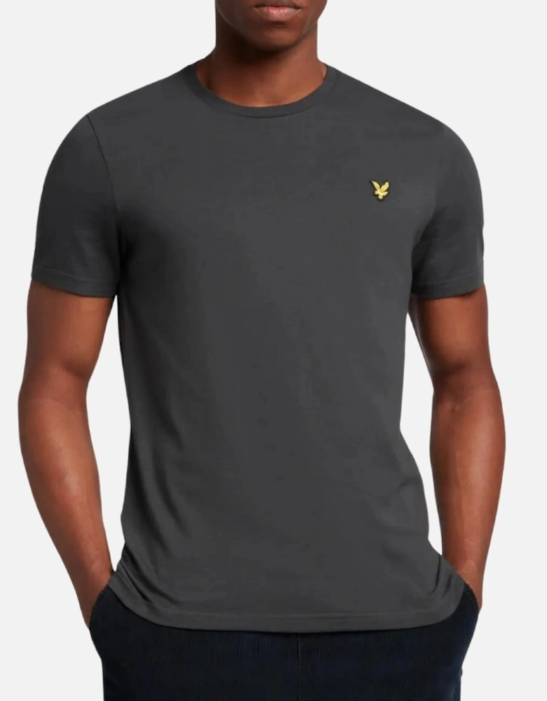 Lyle Scott Brand Chest Logo Gunmetal T Shirt