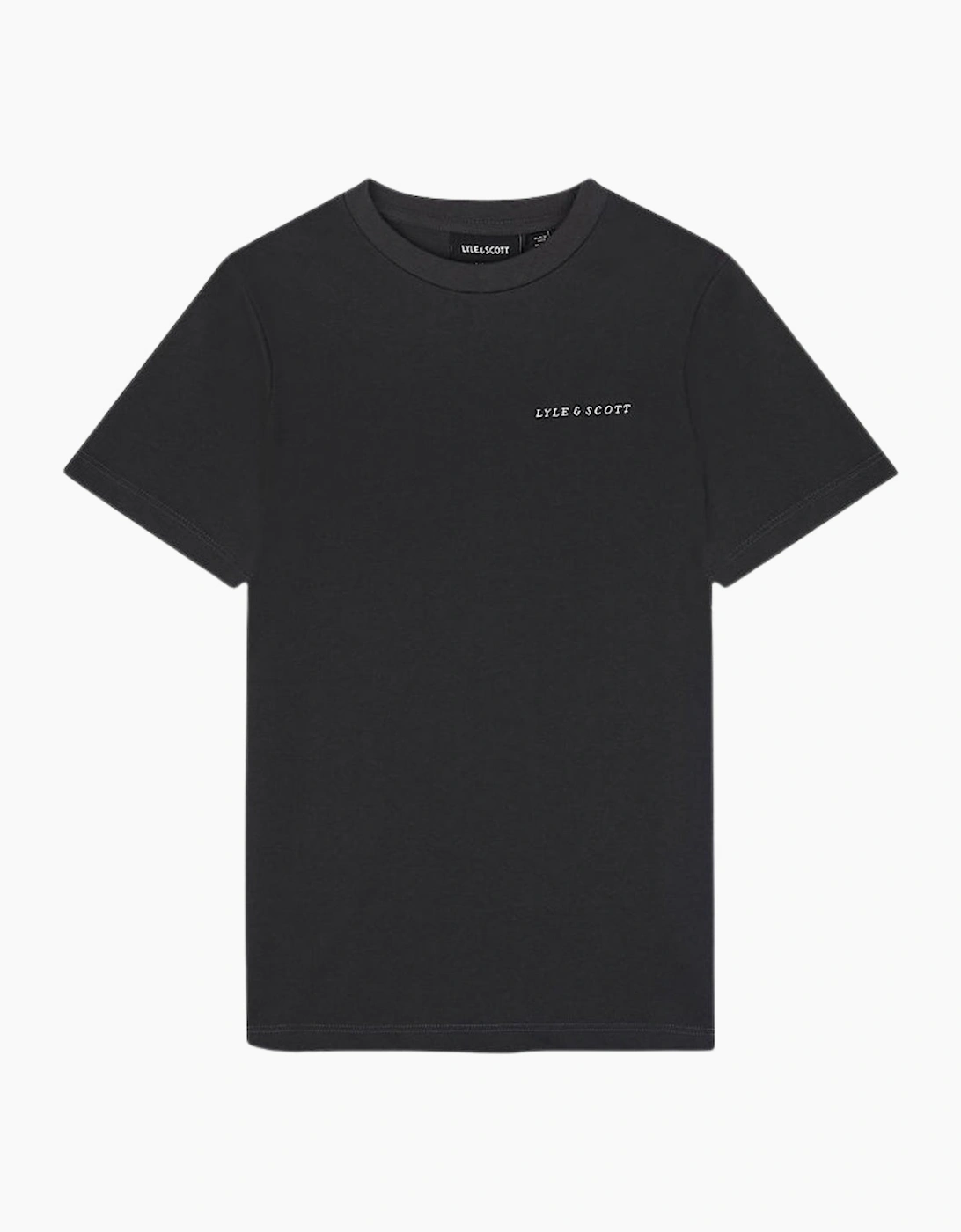 Lyle And Scott Men's Black Lyle & Scott Embroidered Logo Gunmetal Grey T Shirt  38 M