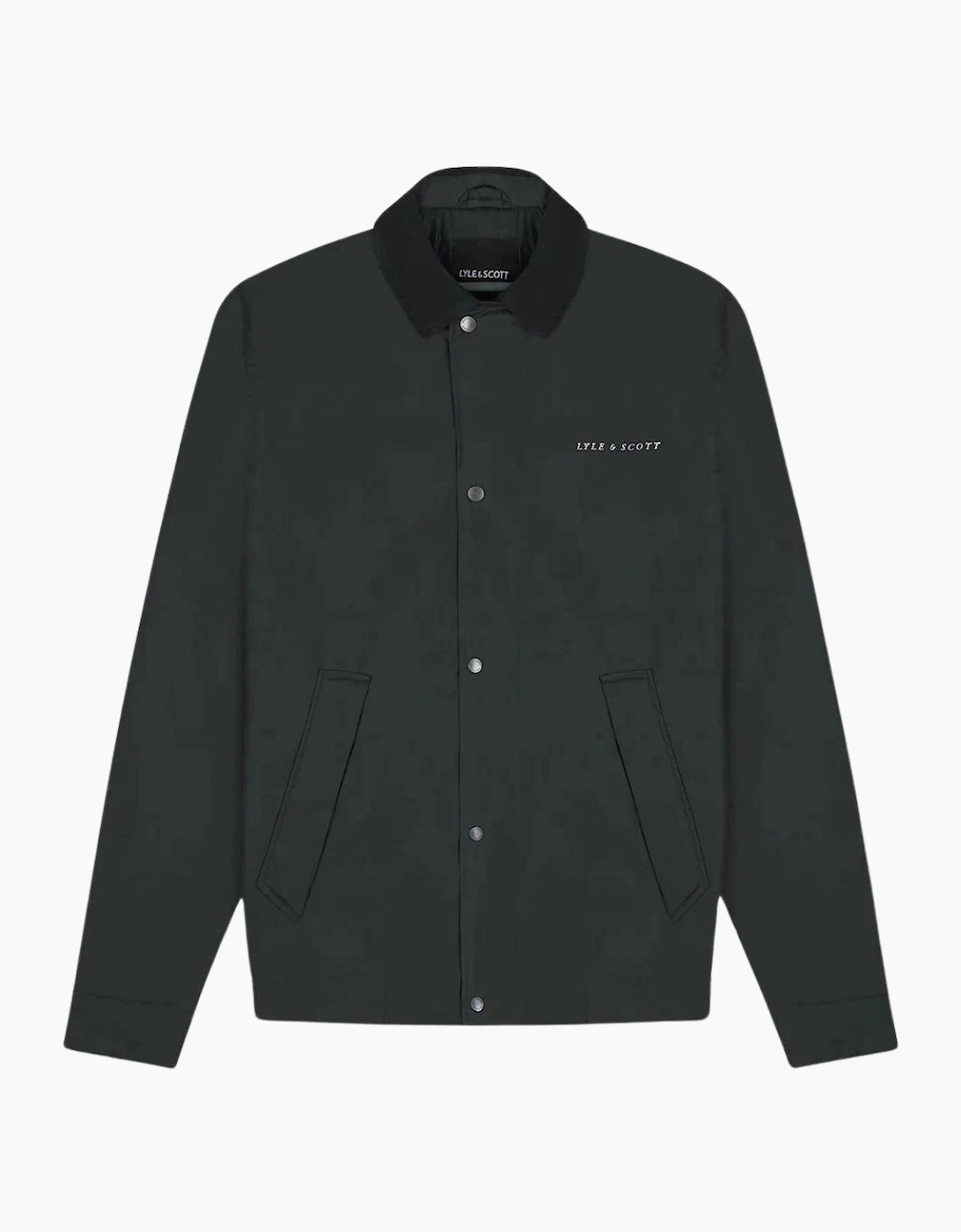 Men's Lyle & Scott Branded Gunmetal Grey Bomber Jacket - Size: 42/Regular