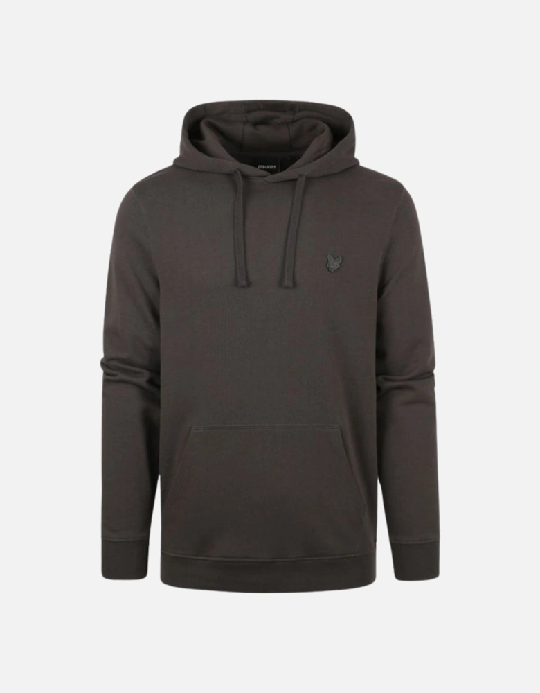 Lyle Scott Tonal Eagle Logo Gunmetal Grey Pull Over Hoodie