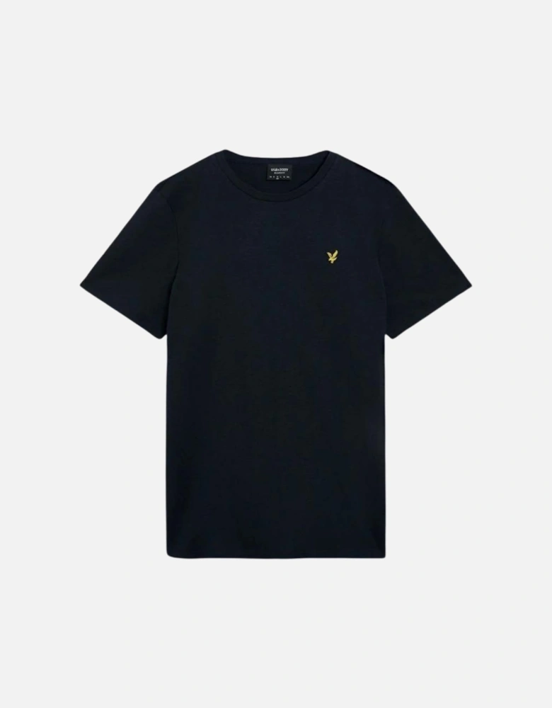 Lyle Scott Slub Plain Dark Navy T Shirt