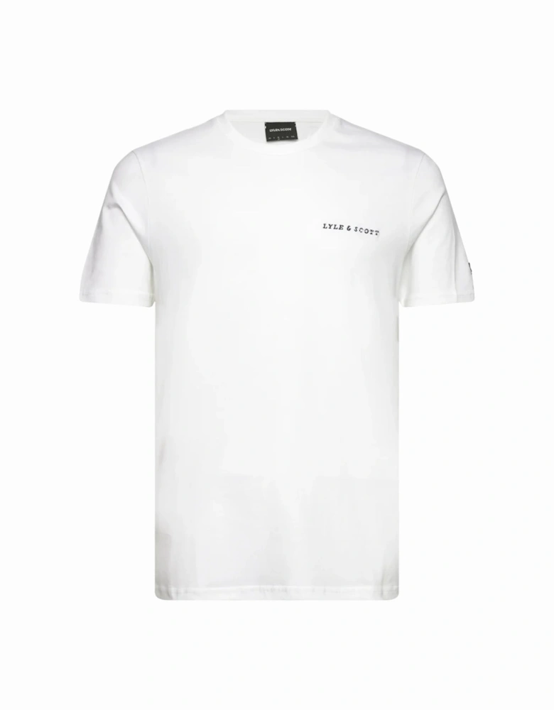 Lyle Scott Embroidered Logo Plain White T Shirt