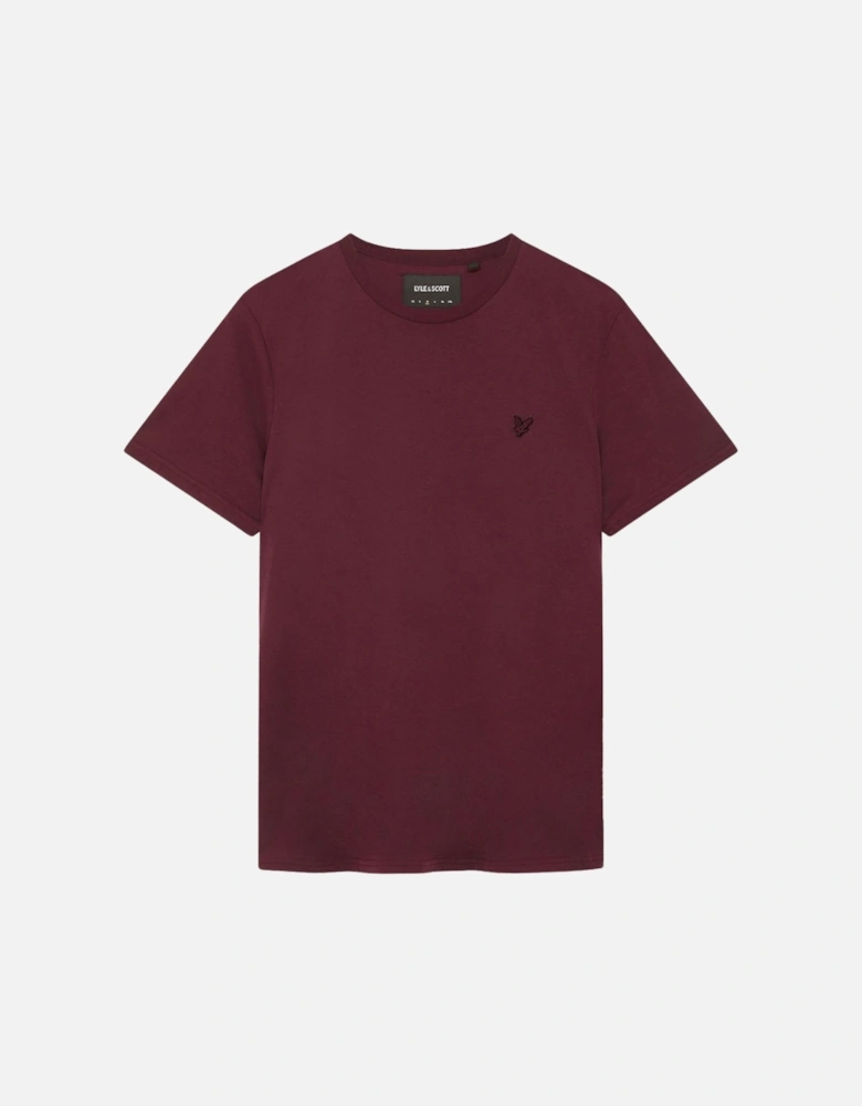 Lyle Scott Tonal Eagle Burgundy T Shirt