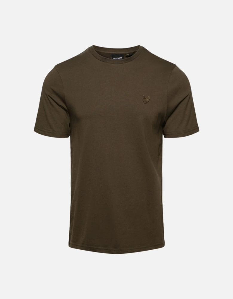 Lyle Scott Tonal Eagle Olive Green T Shirt