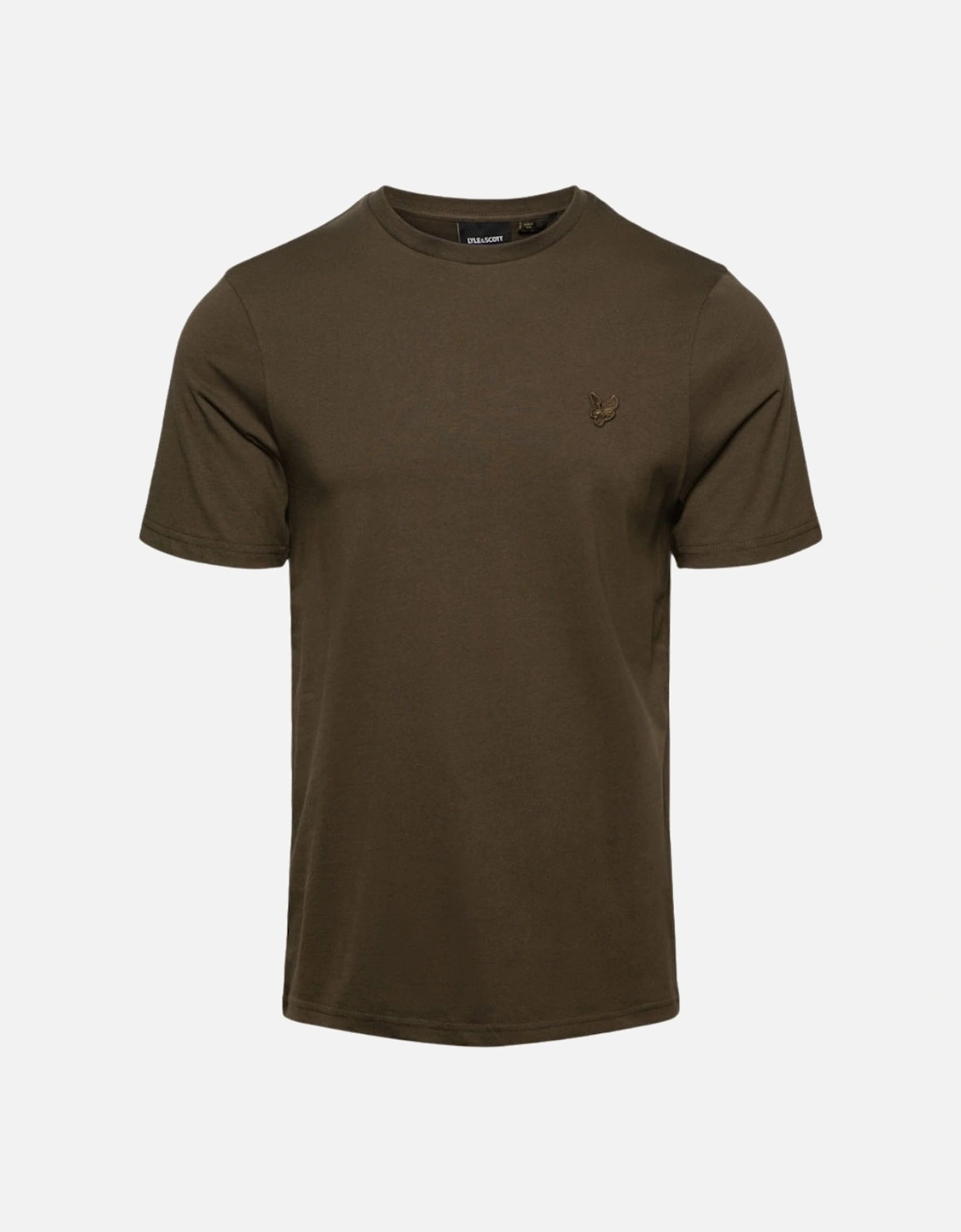 Lyle Scott Tonal Eagle Olive Green T Shirt, 2 of 1