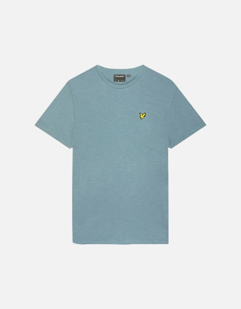 Lyle Scott Slub Plain Slate Blue T Shirt