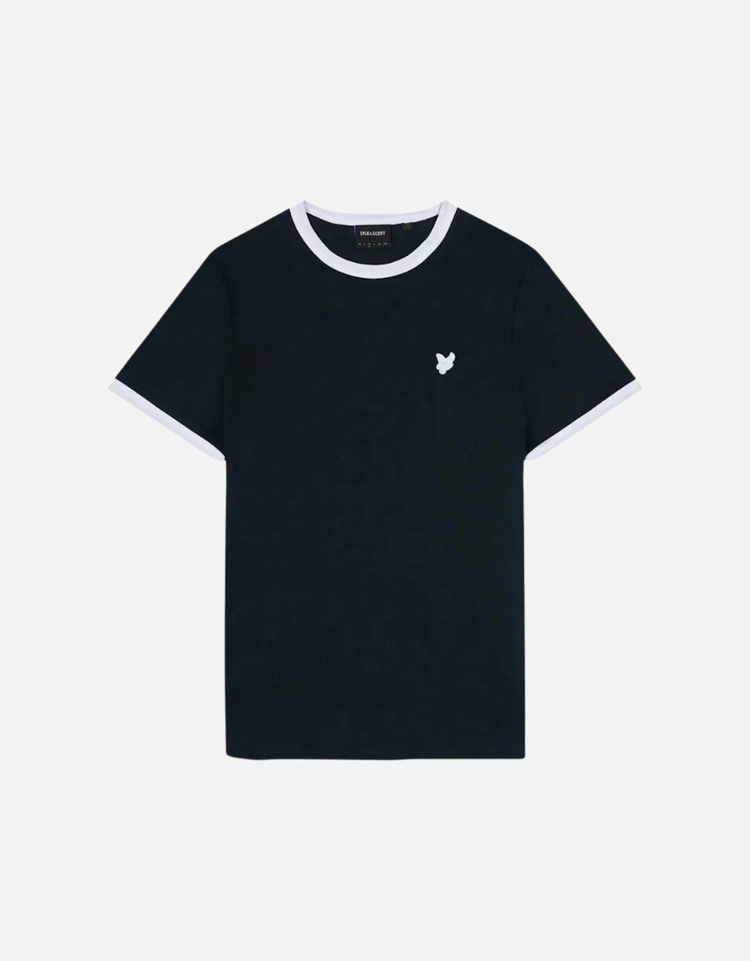 Lyle Scott Tonal Ringer Dark Blue T Shirt, 2 of 1