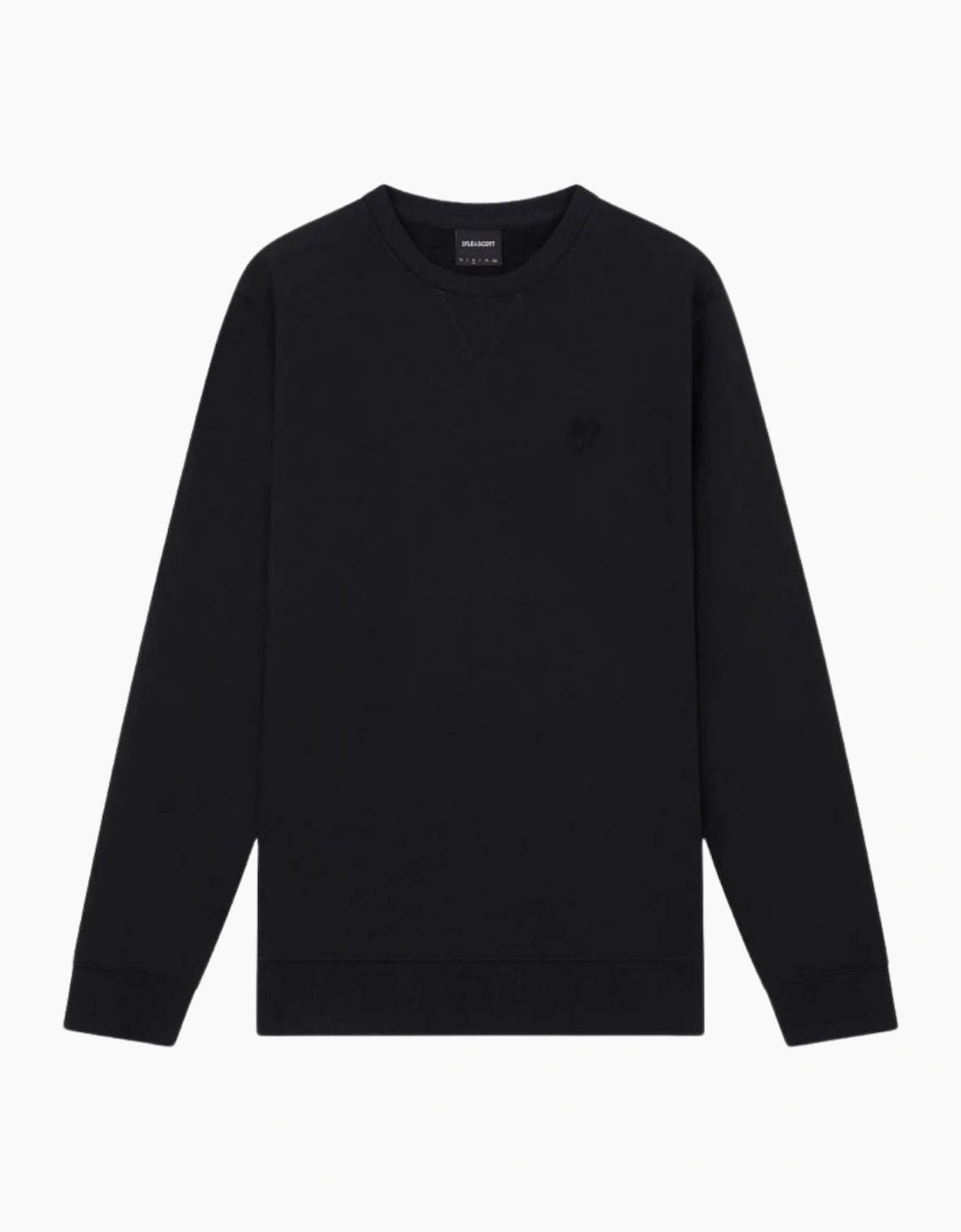 Lyle And Scott Men's Black Lyle Scott Tonal Eagle Logo Pull Over Sweatshirt - : M