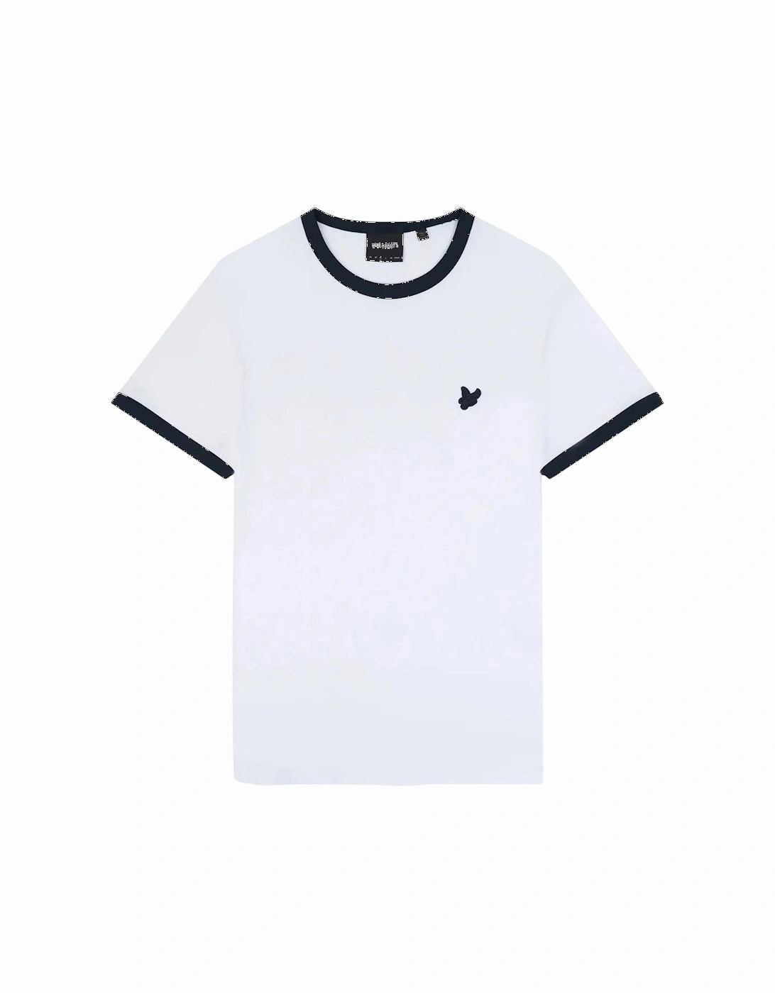 Lyle Scott Tonal Ringer White T Shirt, 2 of 1