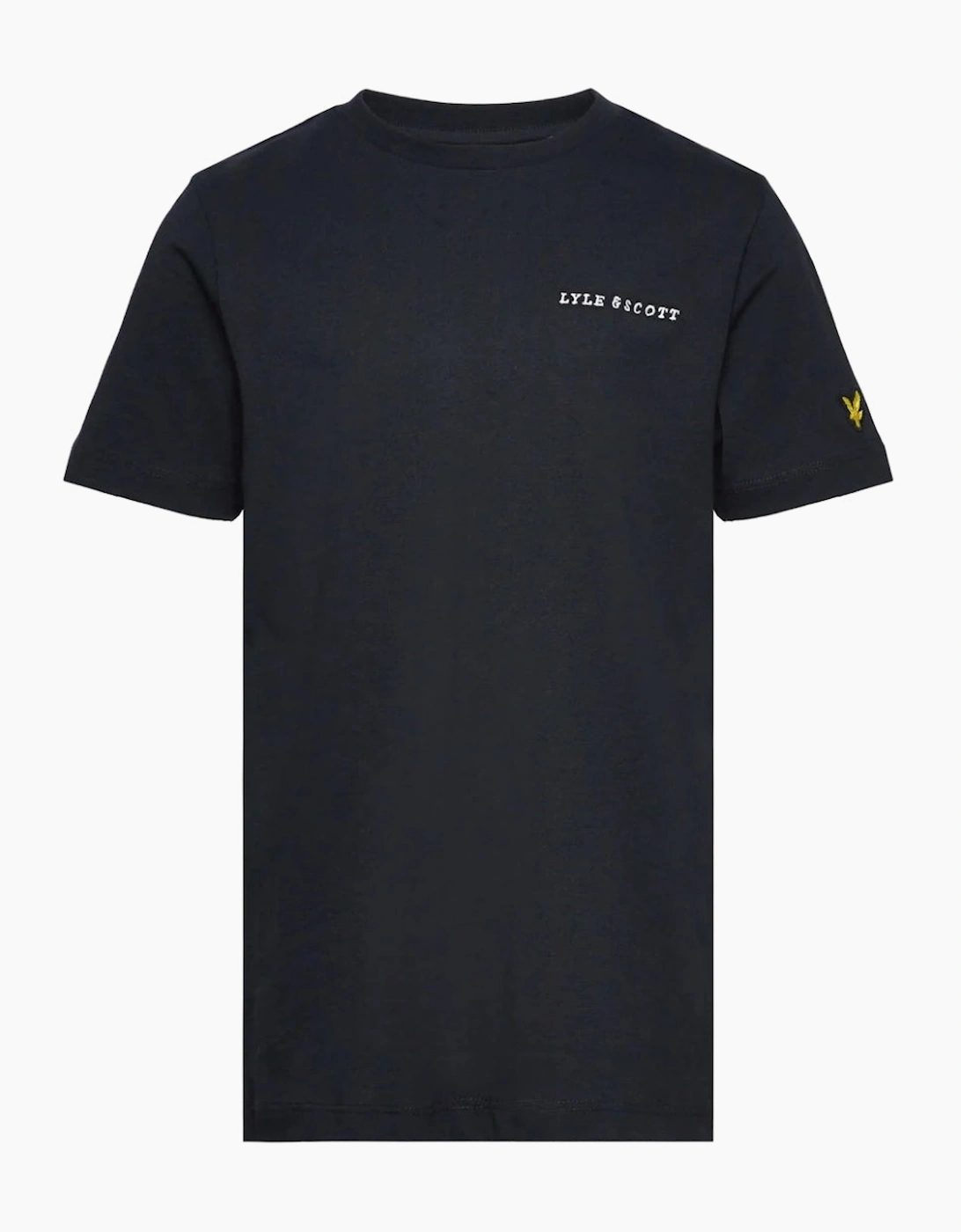 Lyle And Scott Men's Black Lyle & Scott Embroidered Logo Plain Dark Navy T Shirt  38 M