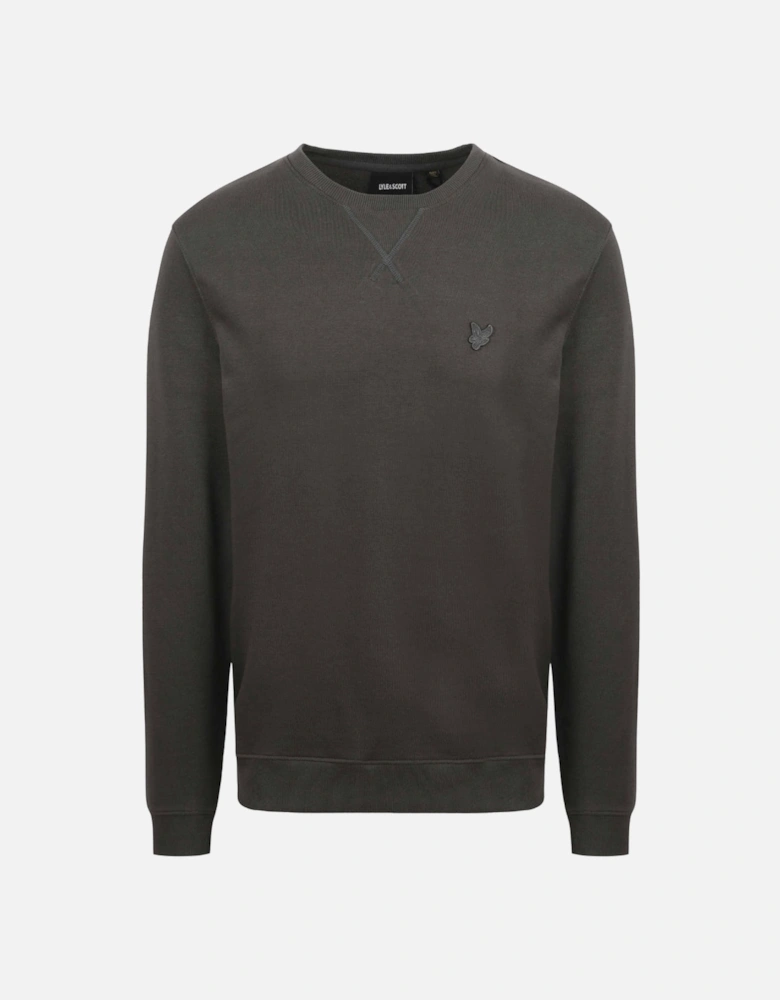 Lyle Scott Tonal Eagle Logo Dark Grey Pull Over Sweatshirt