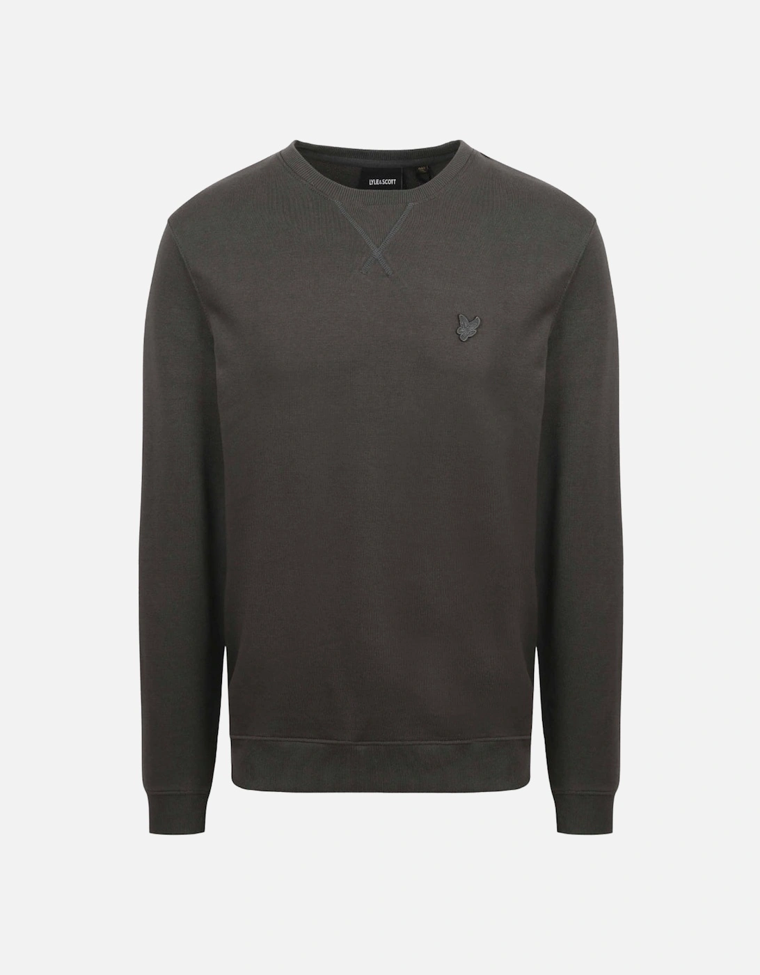 Lyle Scott Tonal Eagle Logo Dark Grey Pull Over Sweatshirt, 2 of 1