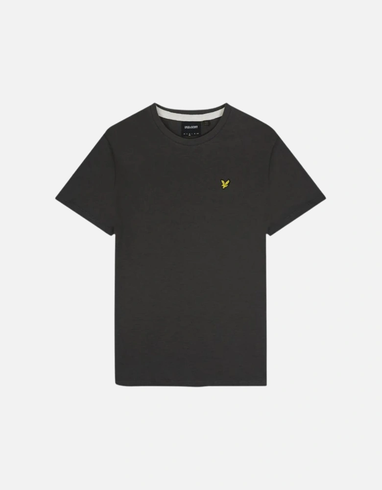 Lyle Scott Slub Plain Gunmetal Grey T Shirt