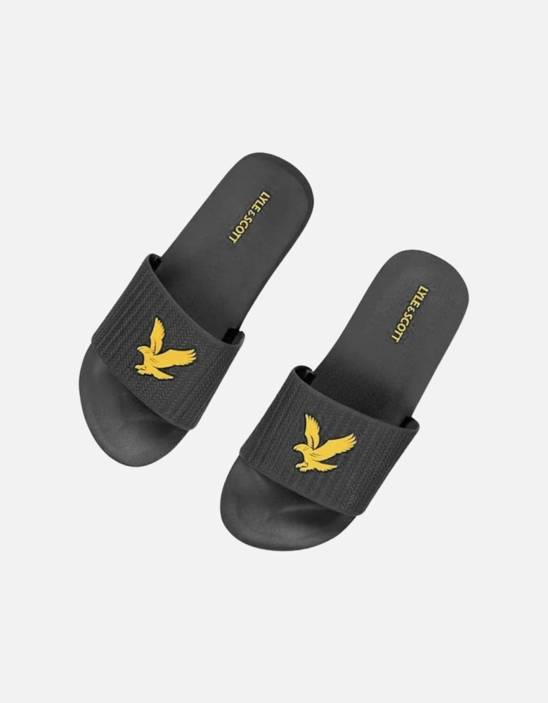 Lyle Scott Logo Gunmetal Slides