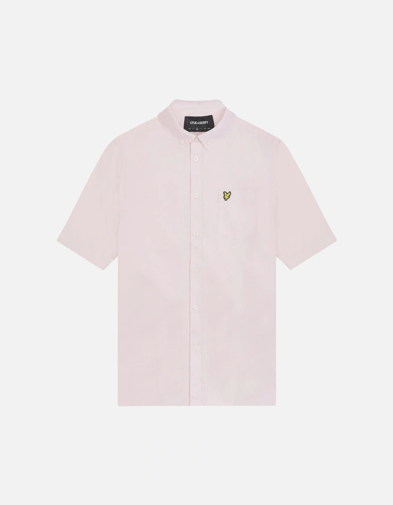 Lyle Scott Short Sleeve Light Pink Oxford Shirt