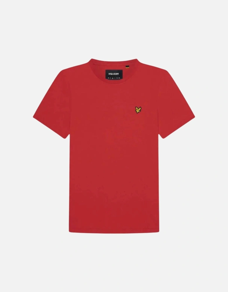 Lyle Scott Brand Chest Logo Gala Red T Shirt