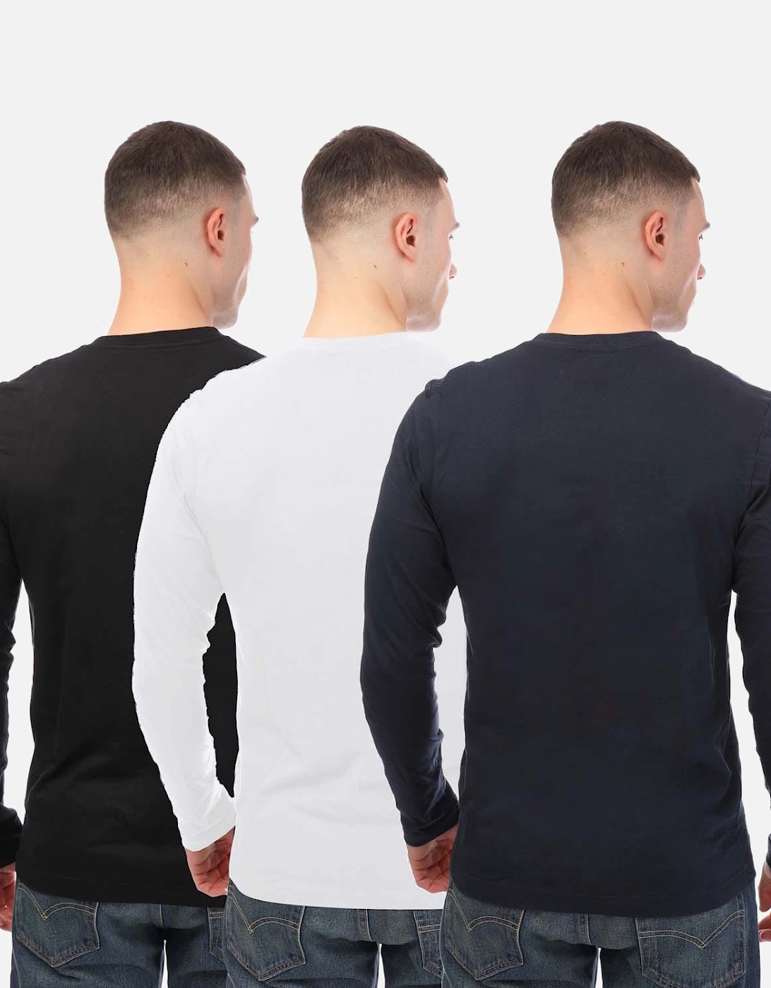 Mens Warrior 3 Pack Long Sleeve T-Shirt