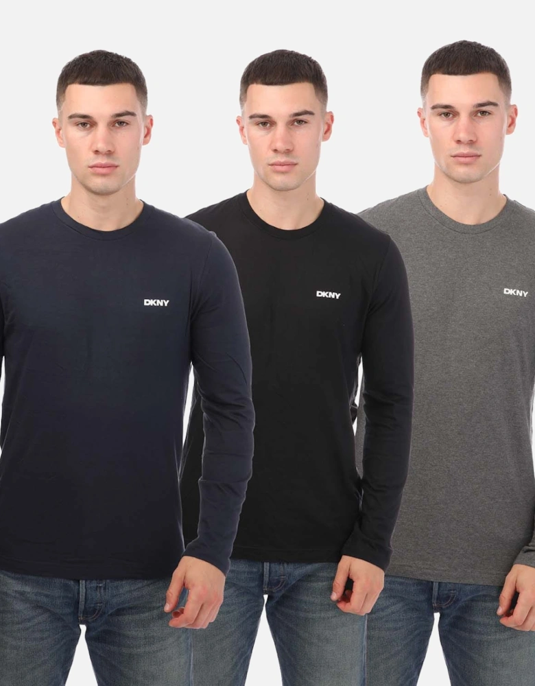 Mens Warrior 3 Pack Long Sleeve T-Shirt