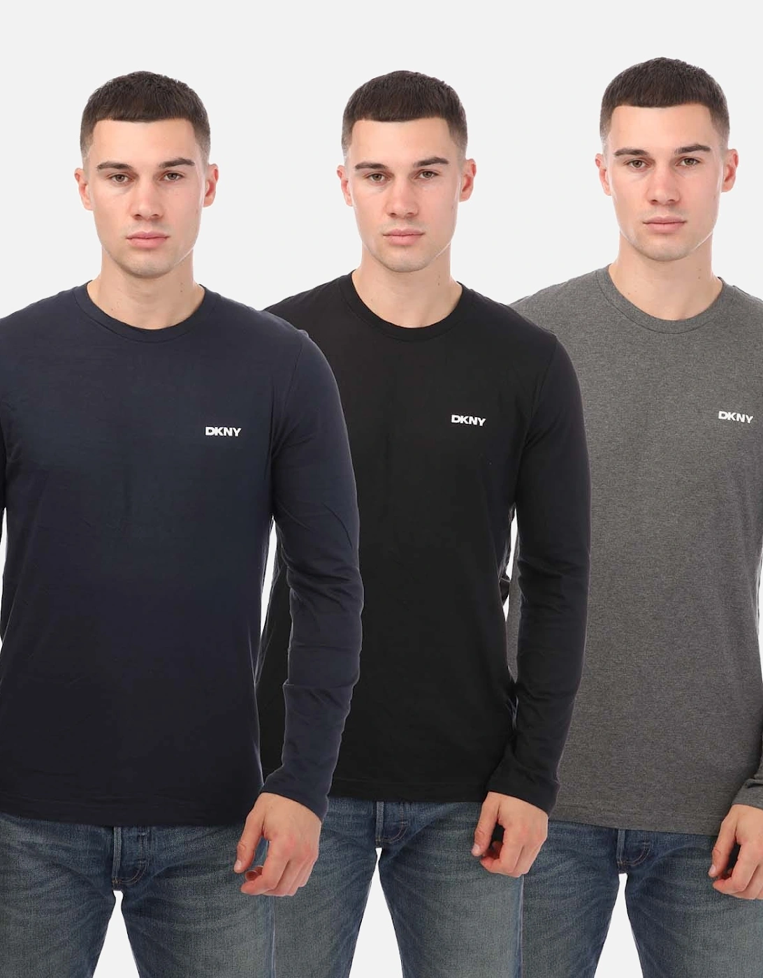 Mens Warrior 3 Pack Long Sleeve T-Shirt, 5 of 4