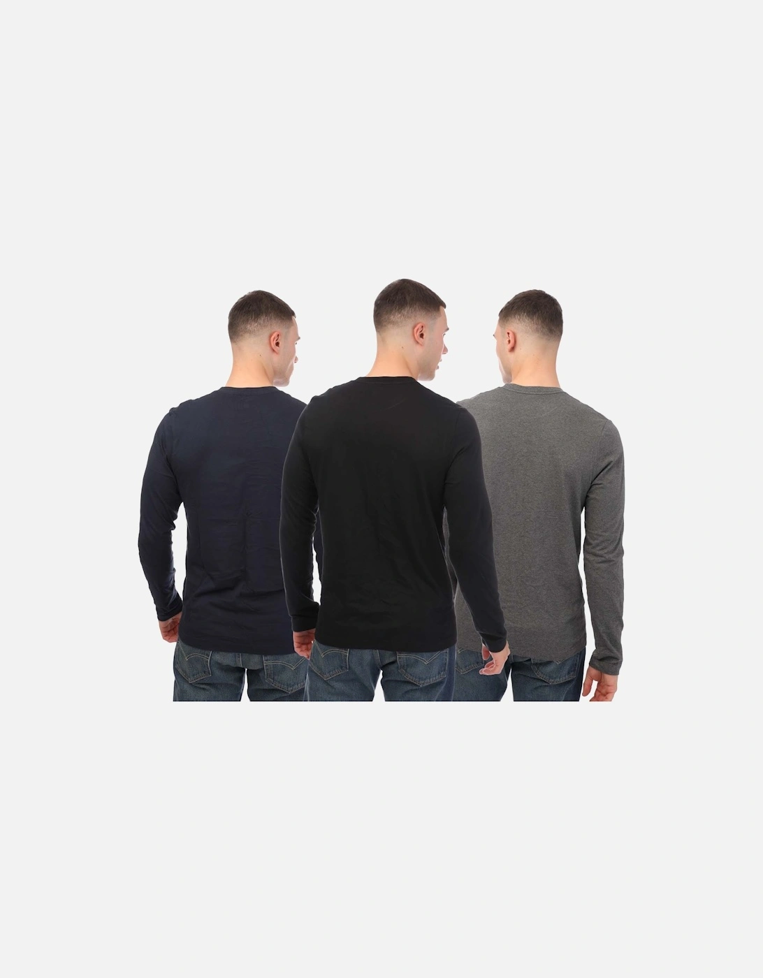 Mens Warrior 3 Pack Long Sleeve T-Shirt