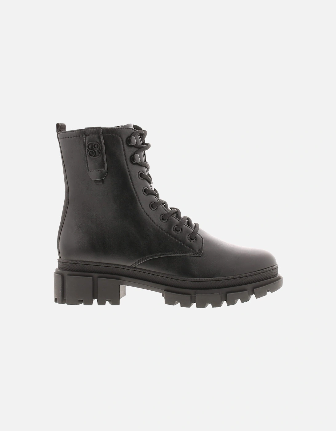 S Oliver Womens Boots Ankle Olive Lace and Zip Fastening black UK Size