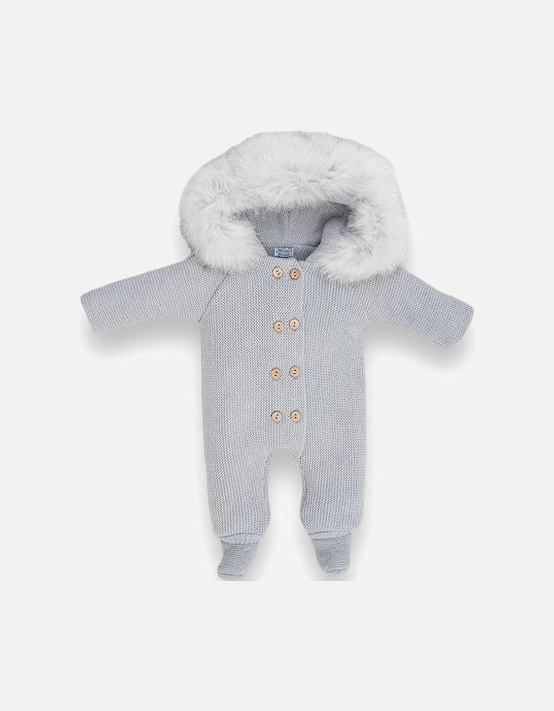 Grey Faux Fur Pramsuit, 2 of 1