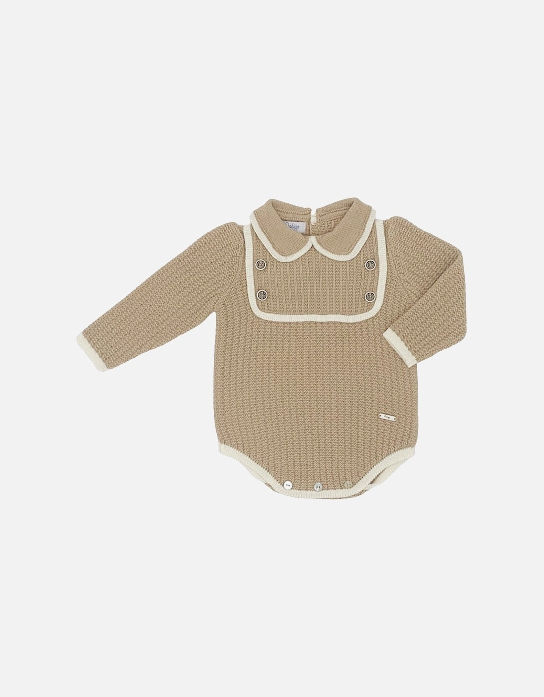 Camel and Cream Knit Romper, 3 of 2