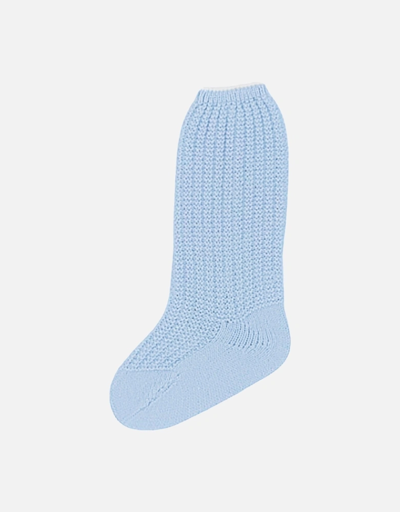 Blue Knit Socks