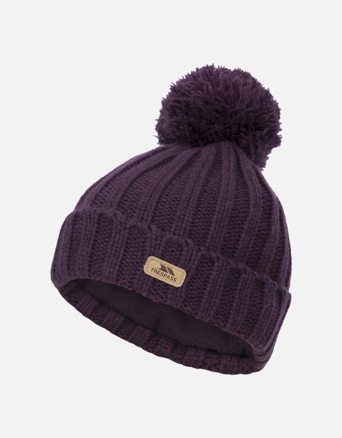 Trespass Unisex Purple Childrens/ Thorns Bobble Hat  8 Years/9 Years/10 Years Size 8-10 Years Kids