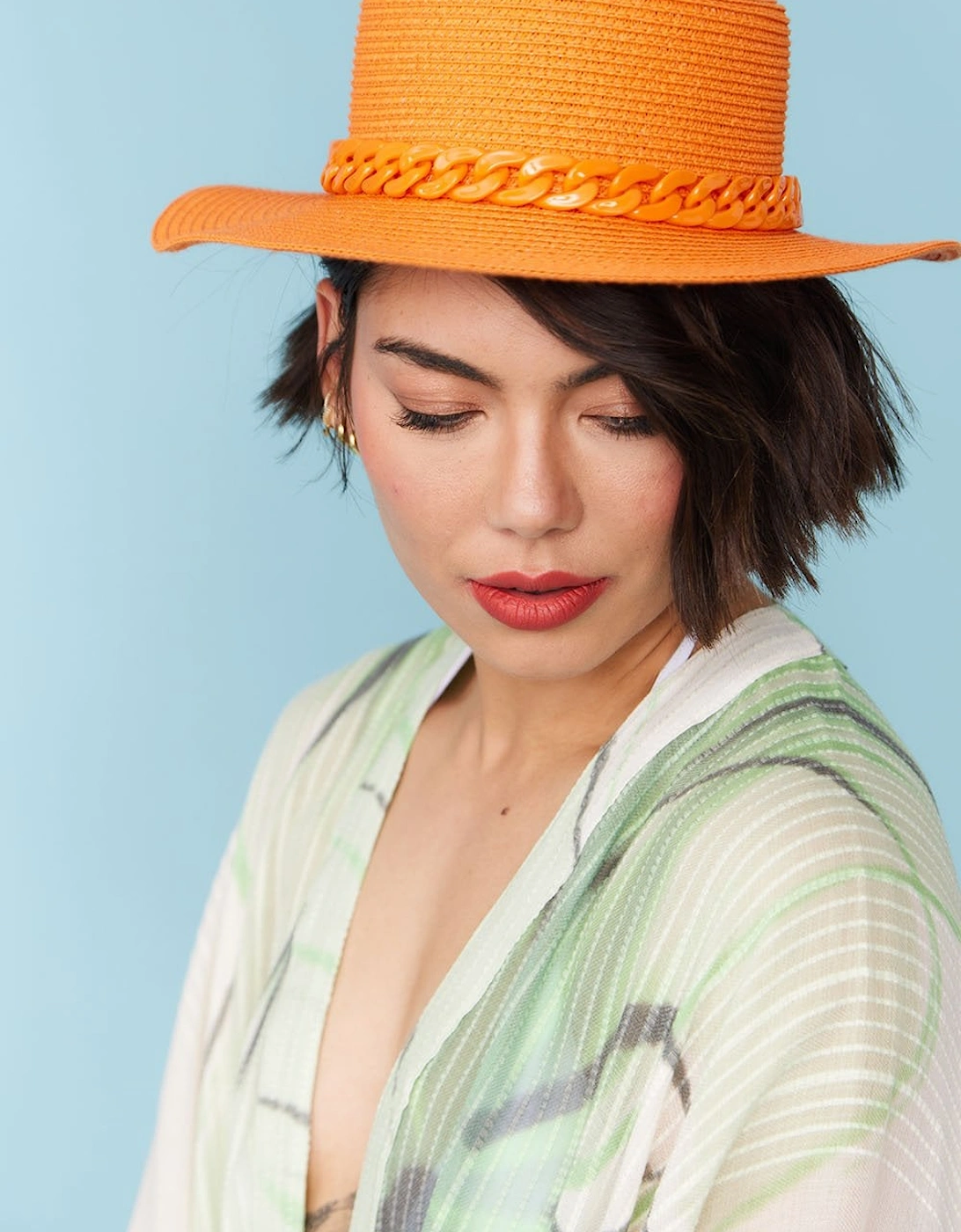 Orange Kate Bamboo Blend Hat, 4 of 3