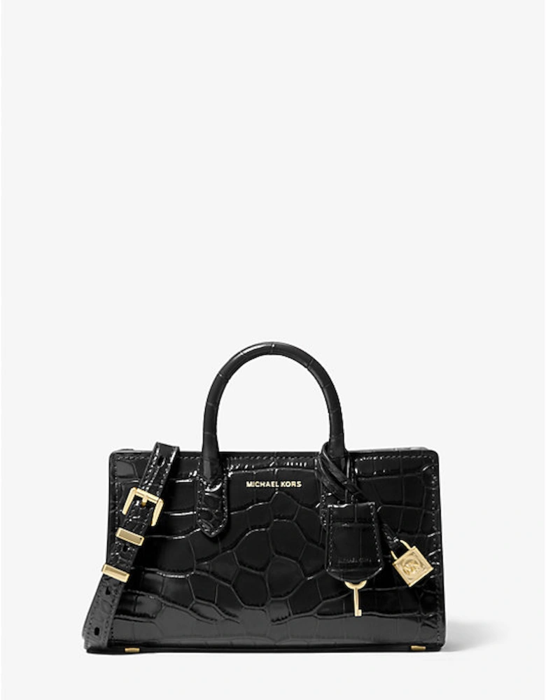 Scarlett Extra-Small Crocodile Embossed Leather Crossbody Bag