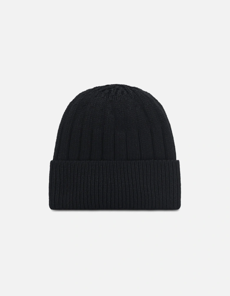 Chunky Diamond Wool Beanie Black