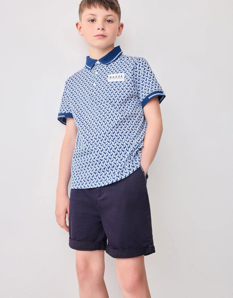 Baker By Boys Geo Polo - Blue