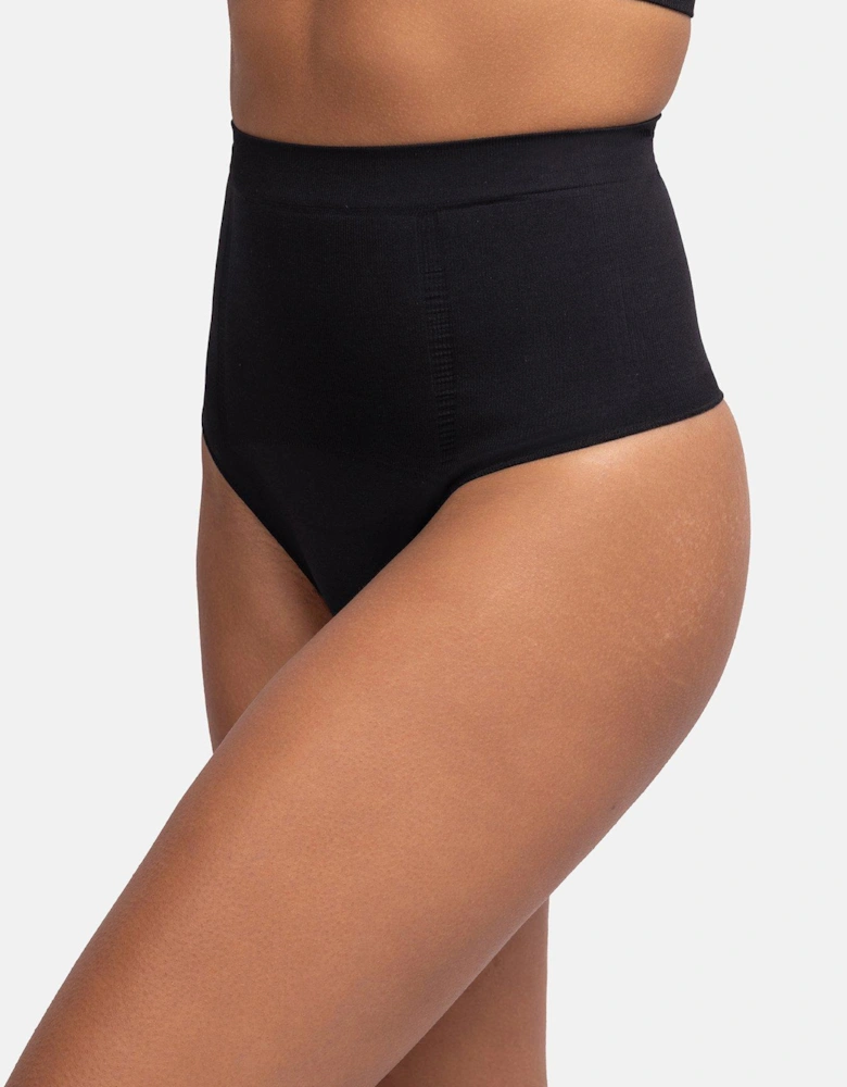 Absolute Sculpt Mid Waist Thong - Black