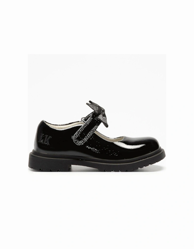 Miss Lk Masie Bow Mary Jane School Shoe - Black