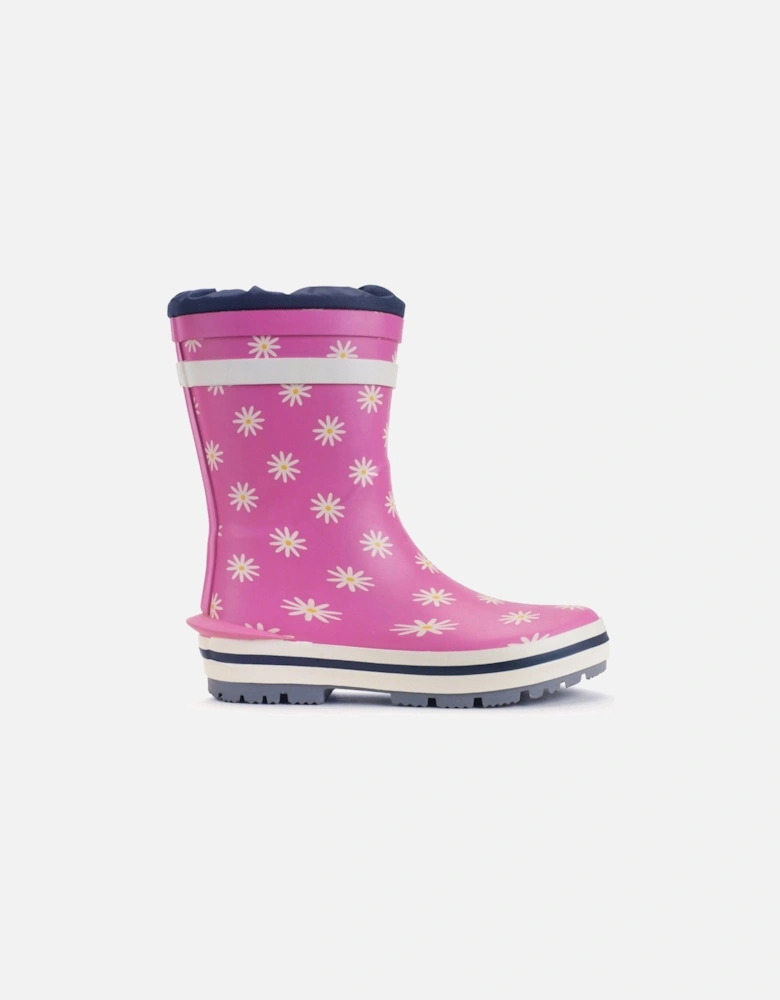 Little Puddle Pink Daisy Wellington Boot